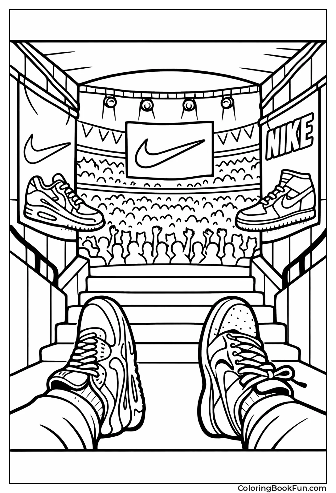 Stadium Tunnel with Banners