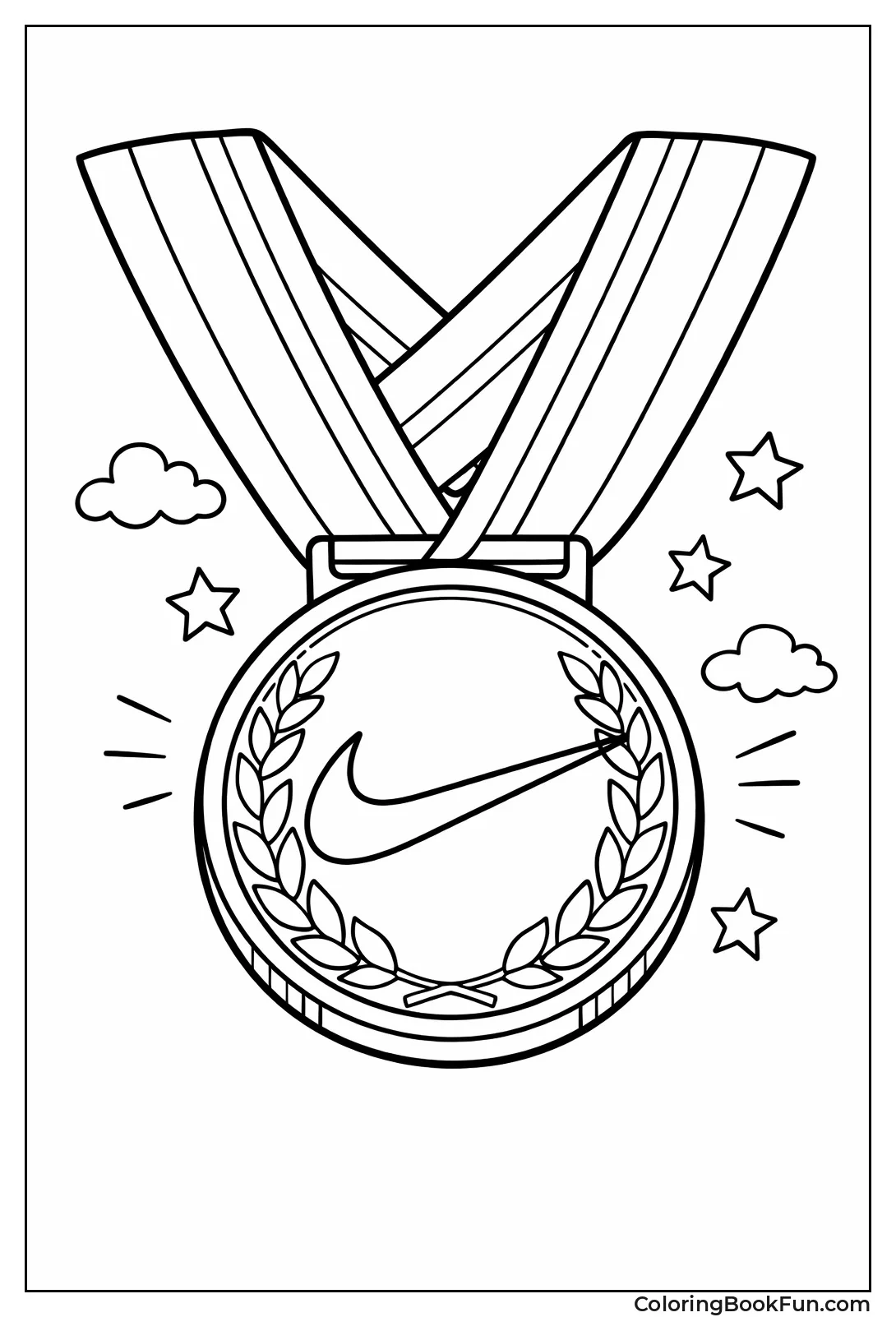 Swoosh Gold Medal Ribbon