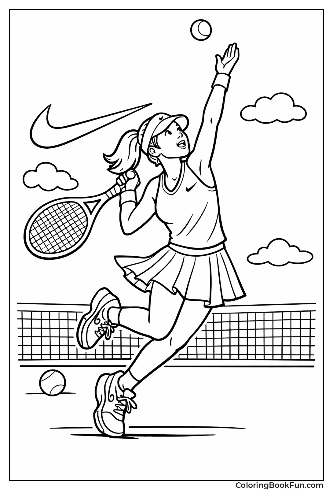 Tennis Player Serving Ace