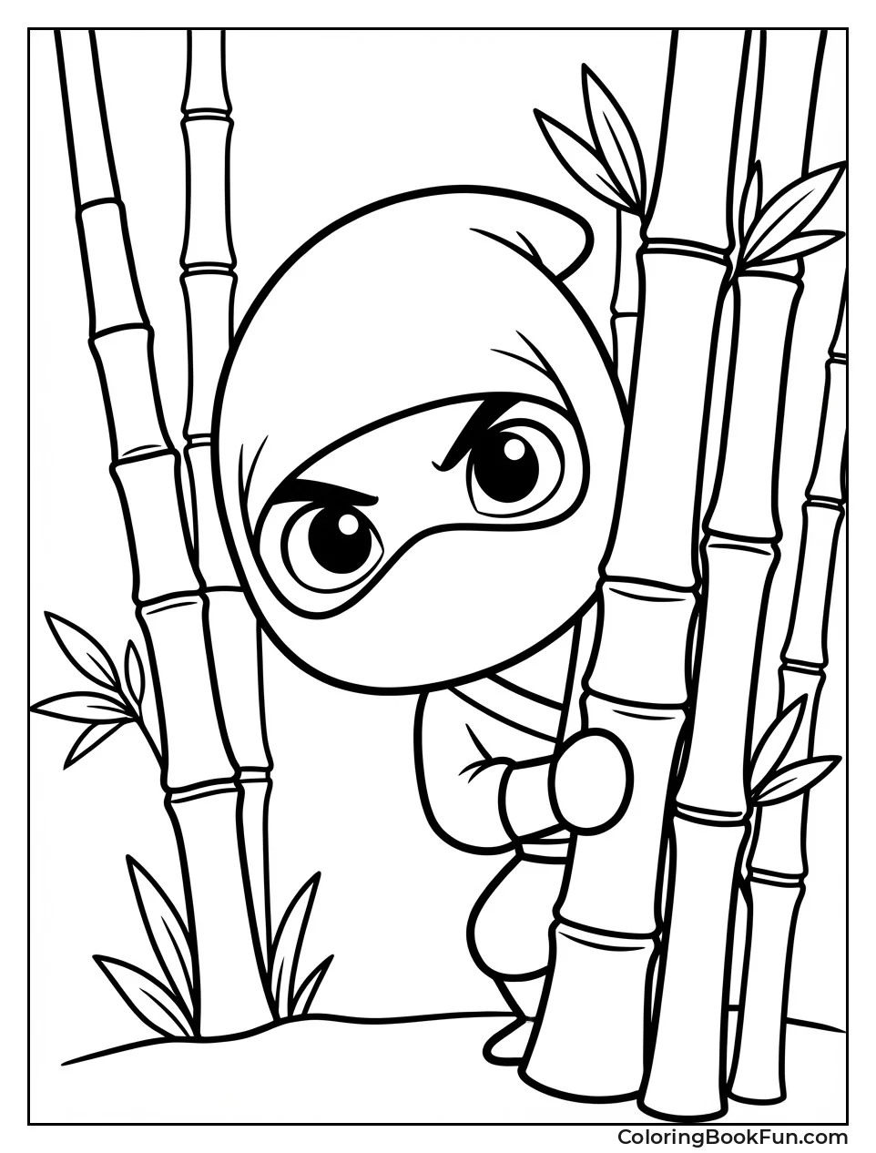 Ninja Hiding in Bamboo