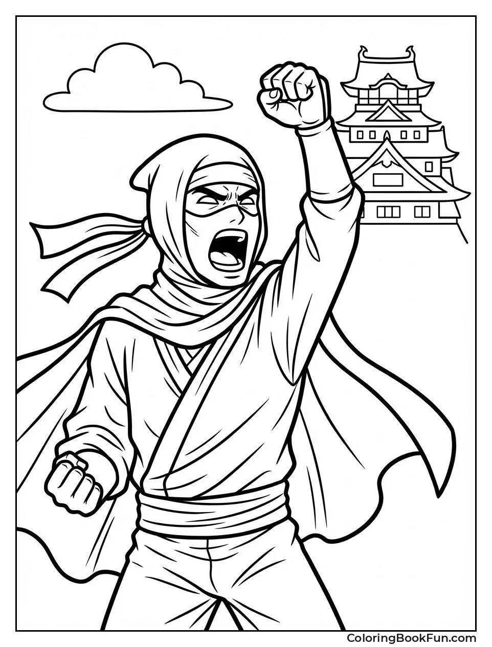 Ninja Shouting Battle Cry