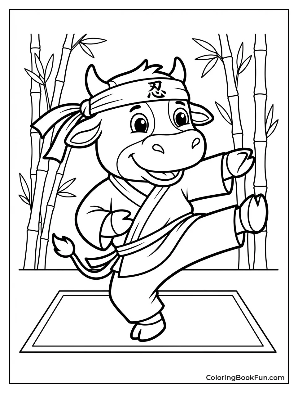 Ninja Cow Karate Pose