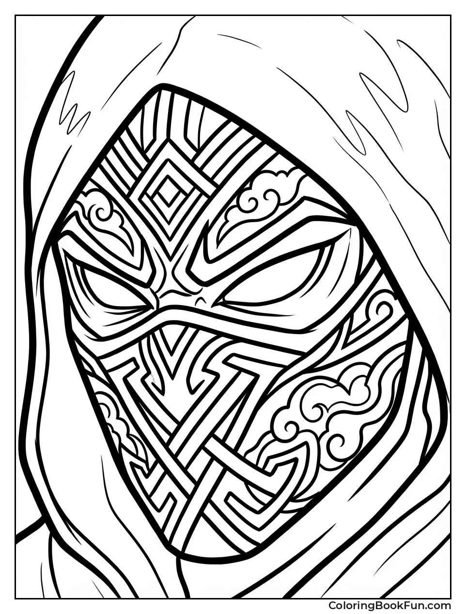 Fierce Masked Ninja Face