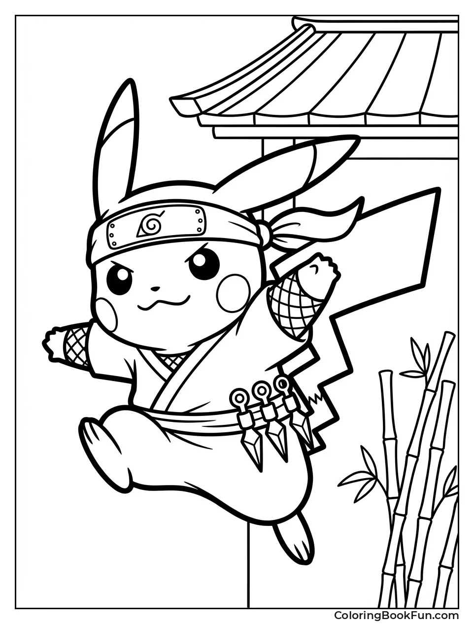Ninja Pikachu Jumps High