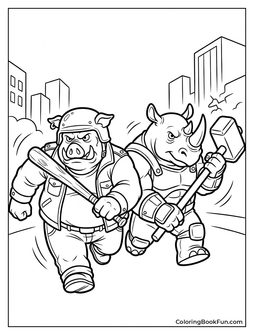 Bebop Rocksteady Charge Weapons