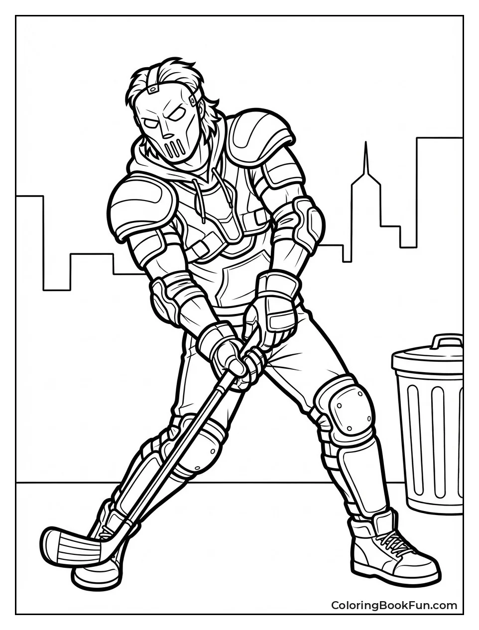 Casey Swings Hockey Mask