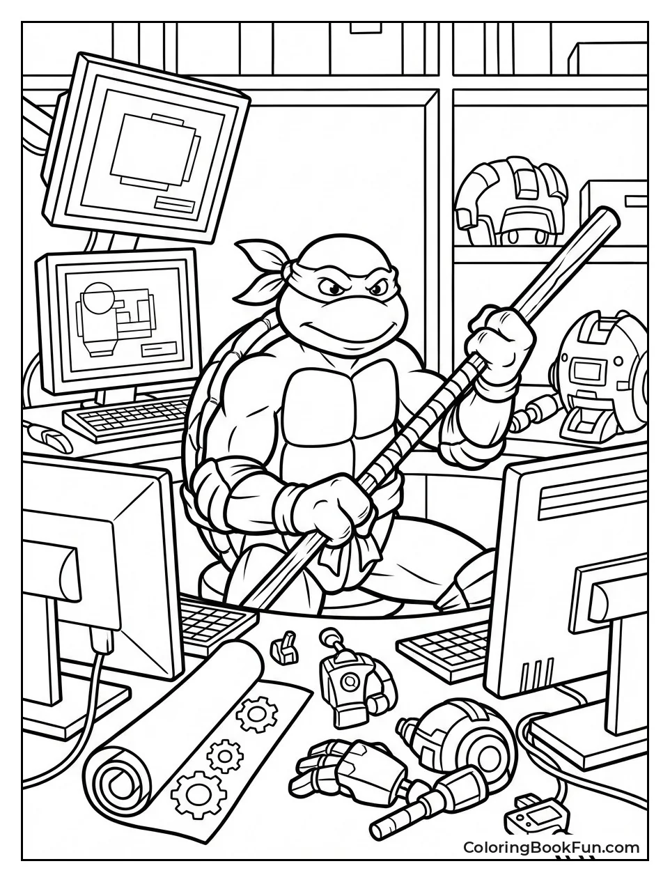 Donatello Builds Tech Gadgets