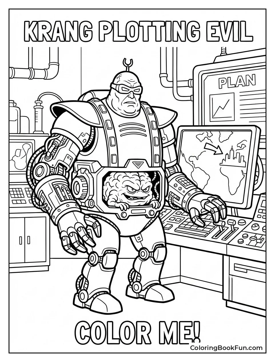 Krang Plots Robot Body