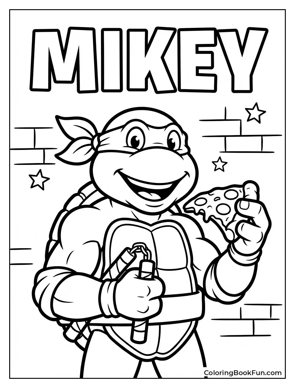 Mikey Grins Pizza Nunchucks