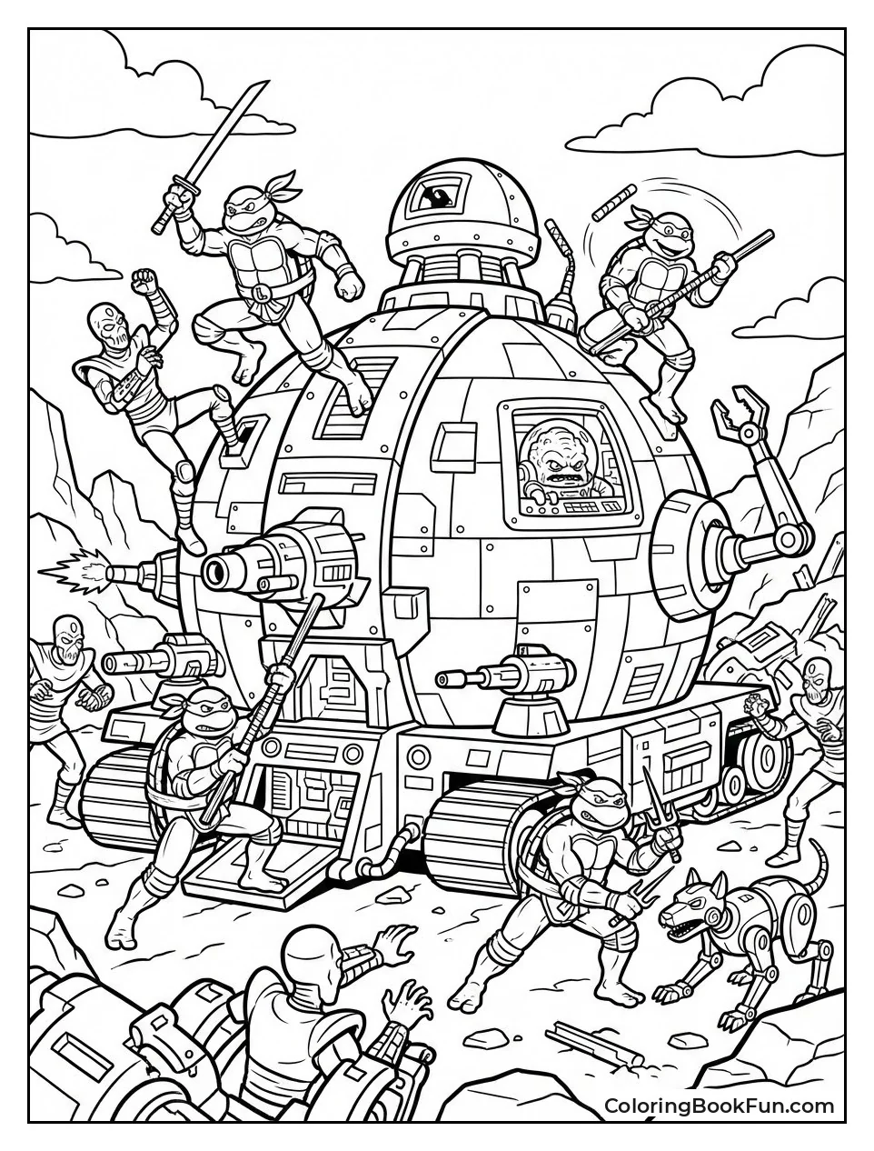 Turtles Storm Technodrome Machines