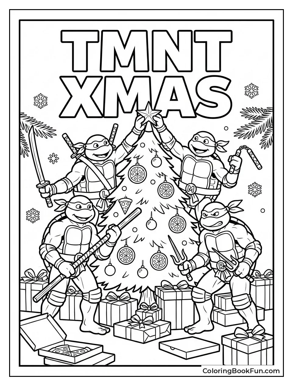Turtles Decorate Christmas Tree