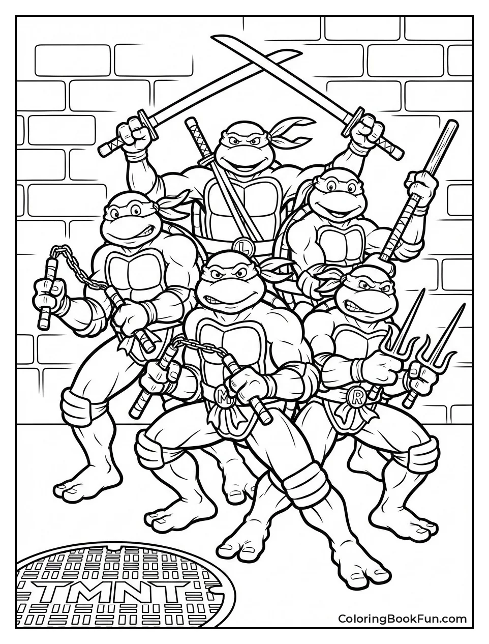 Heroic Ninja Turtles Team Together