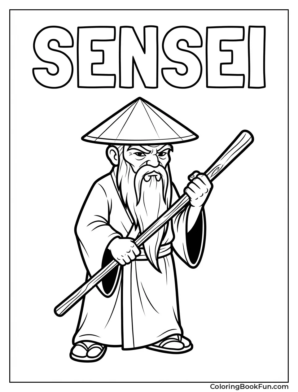 Wise Sensei Holding Staff