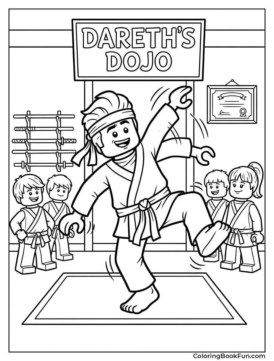 Dareth Kicks in Dojo