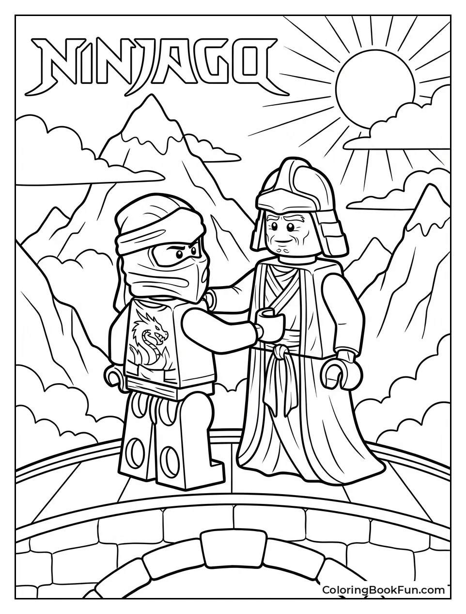 Lloyd Hugs Dad Garmadon