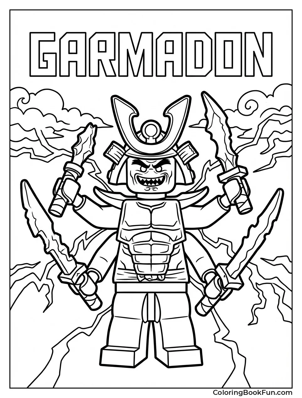 Garmadon Grins with Four Arms