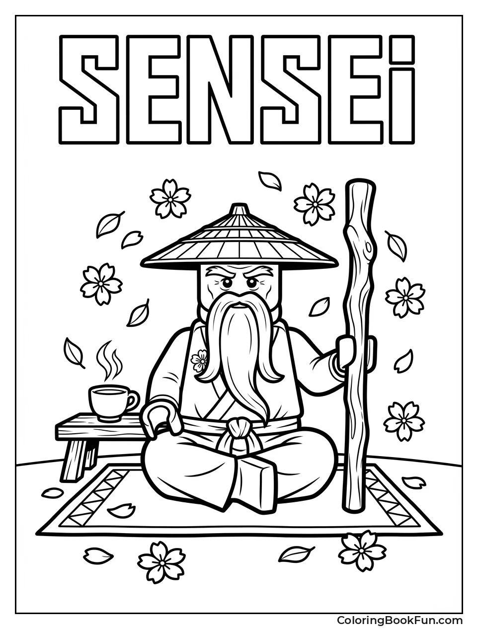 Wu Meditates with Staff