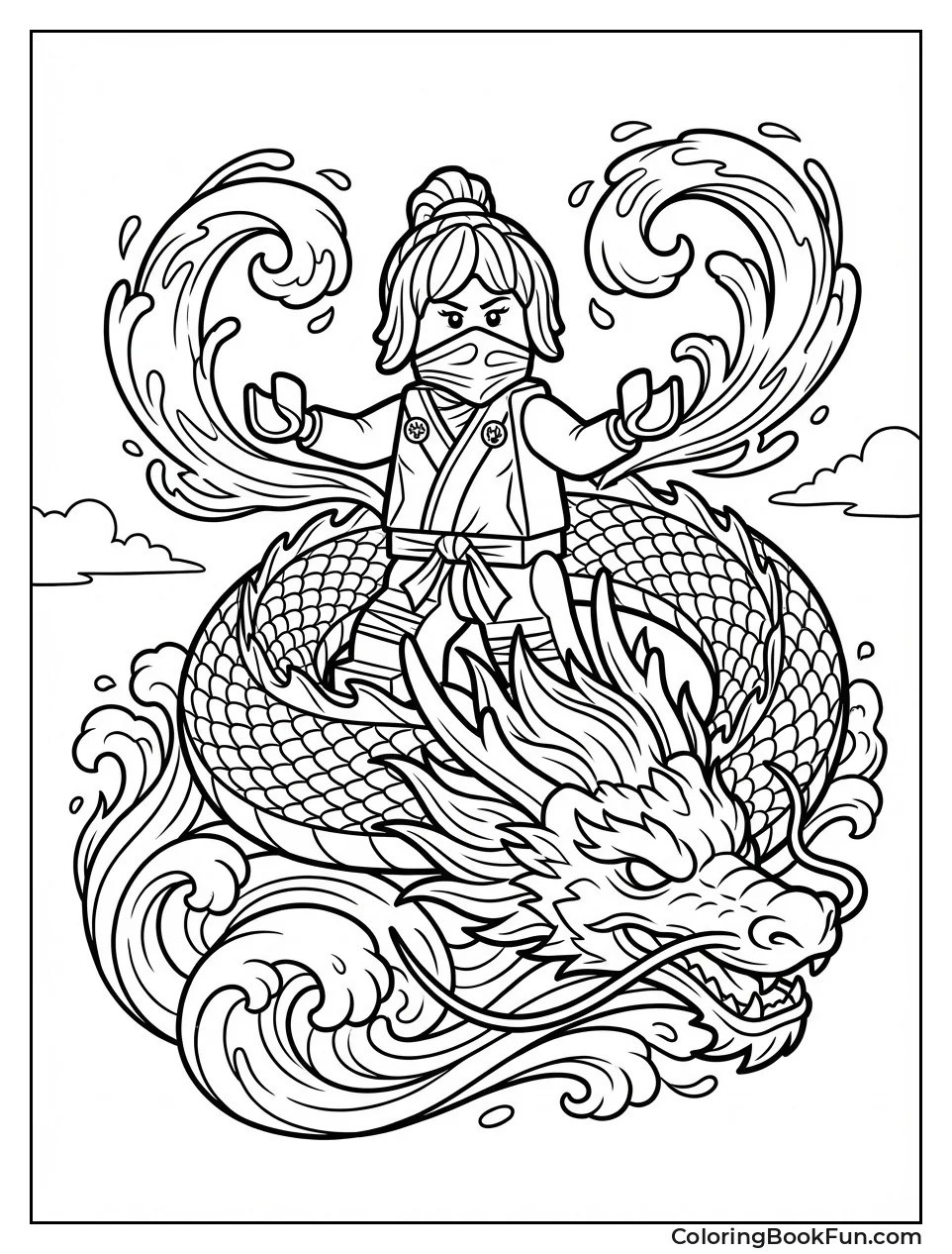 Nya Rides Water Dragon