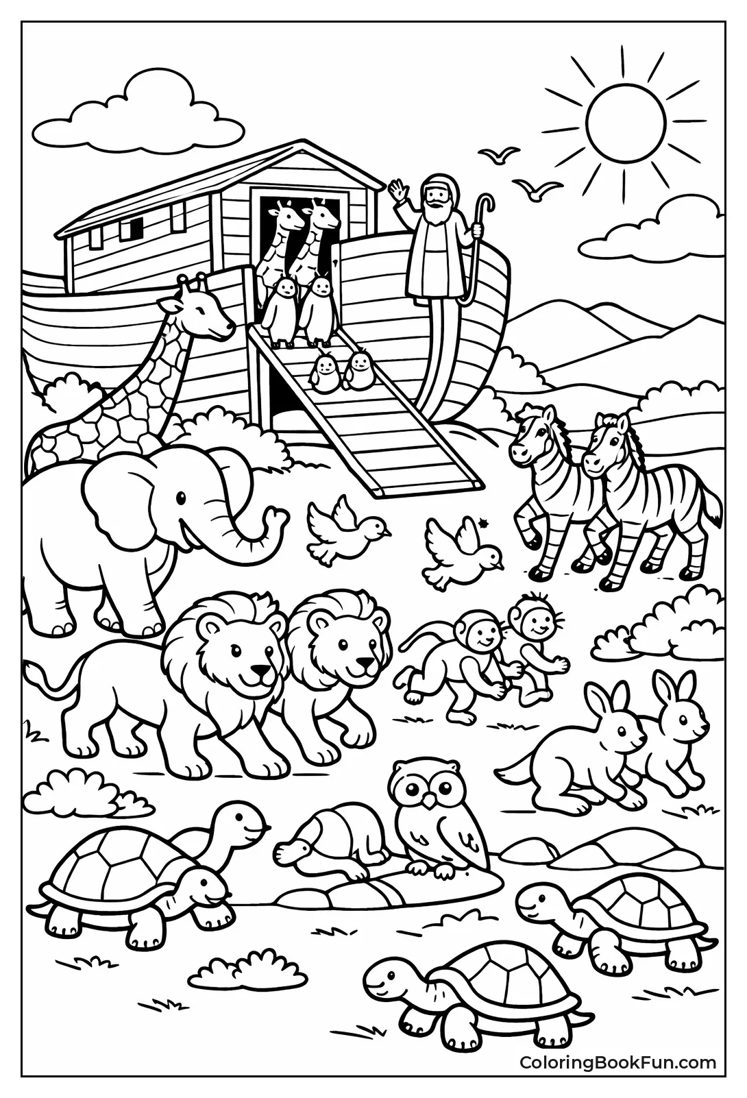 Animals Run off Ark