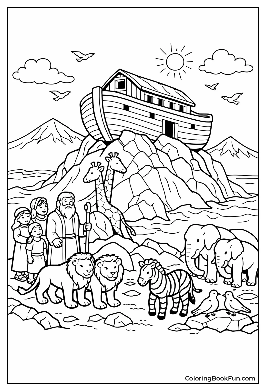 Ark Lands on Mountain