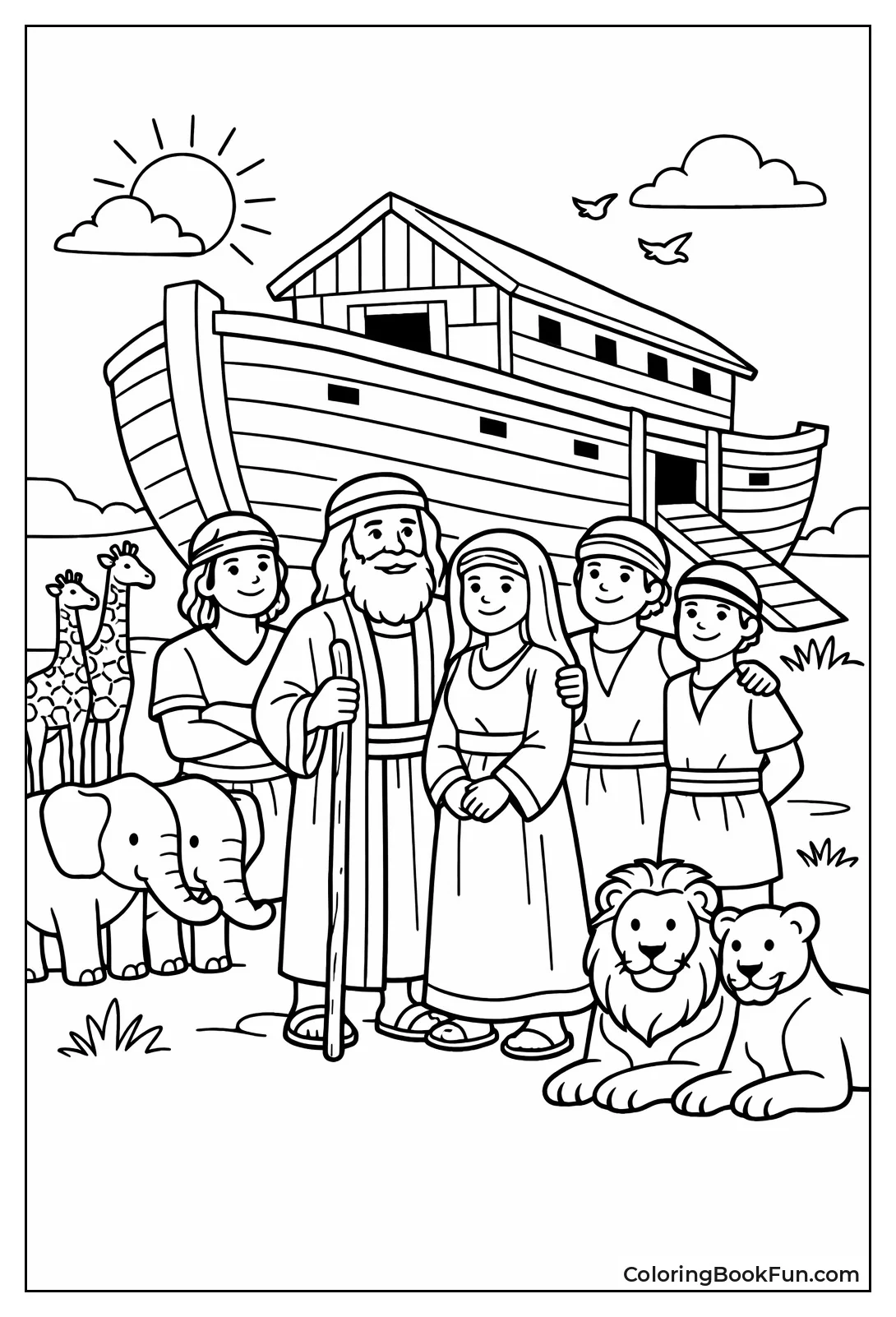 Noah Poses with Family