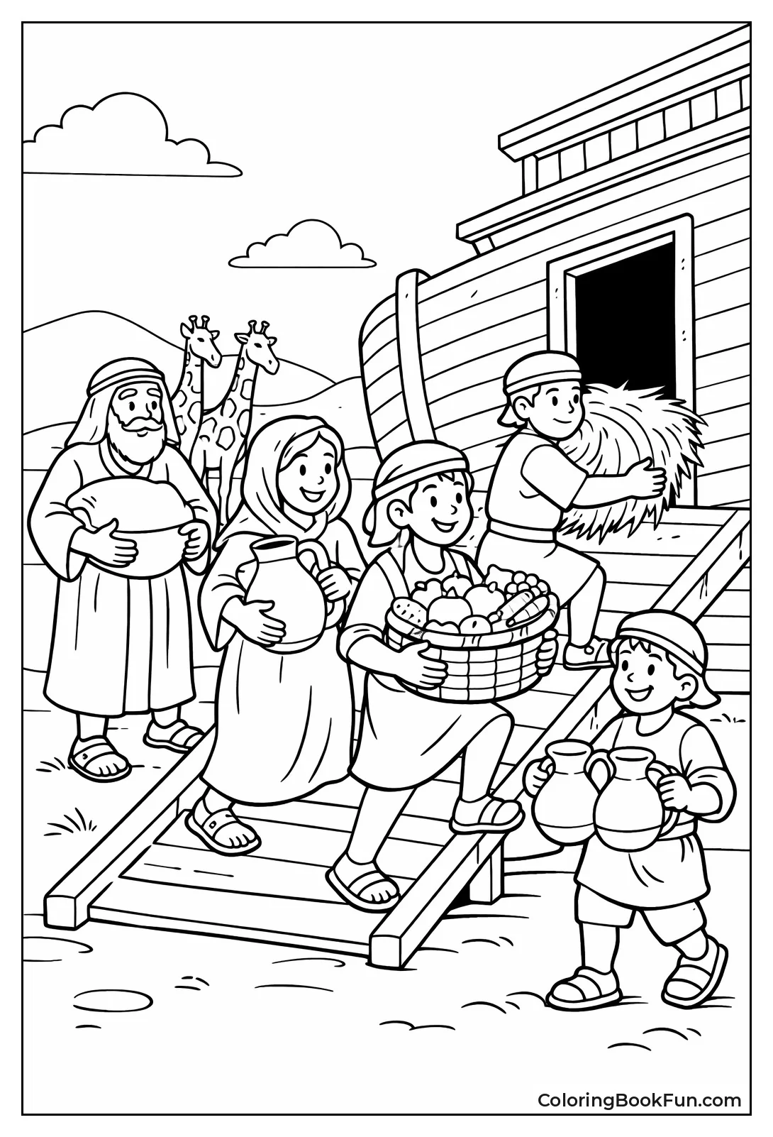 Family Carries Food Inside