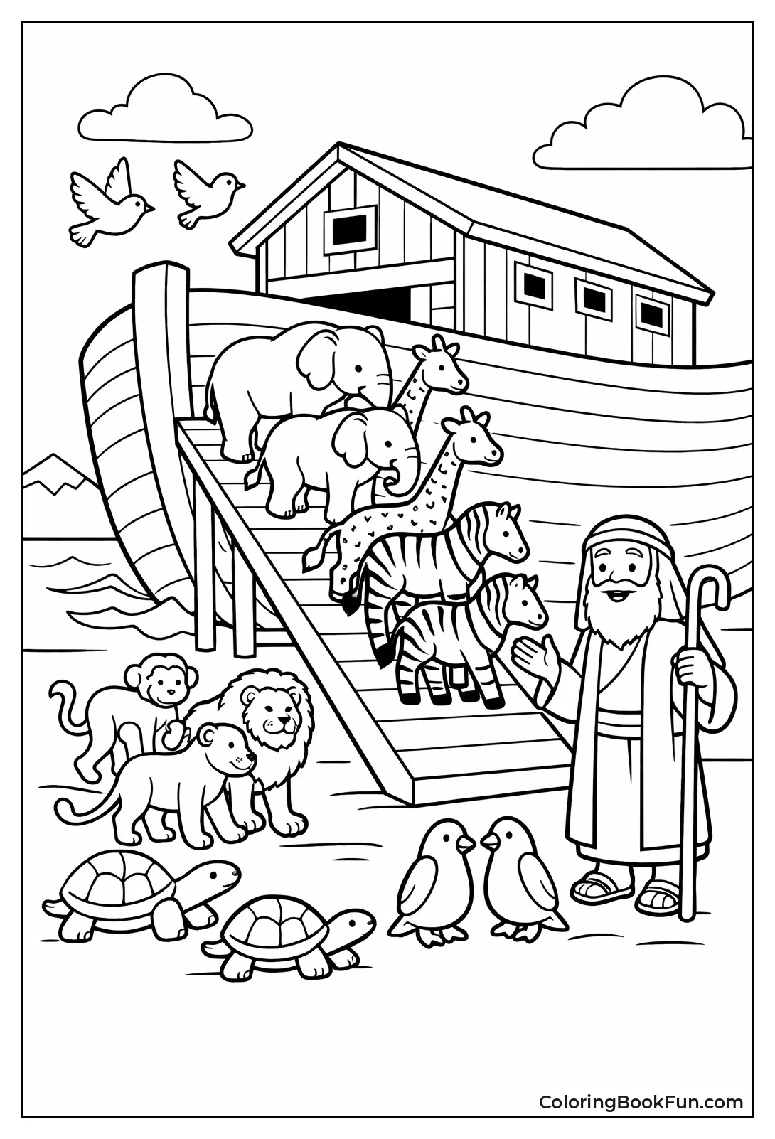 Animals Enter Ark Faithfully