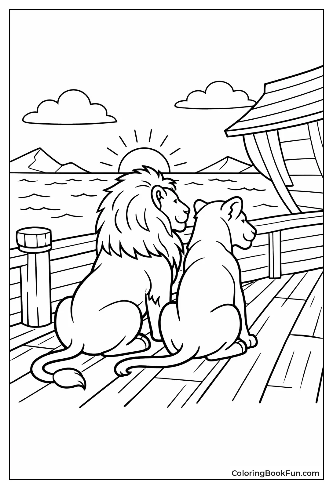 Lions Rest on Deck