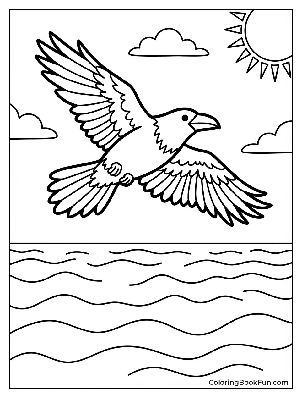 Raven Flies over Waters