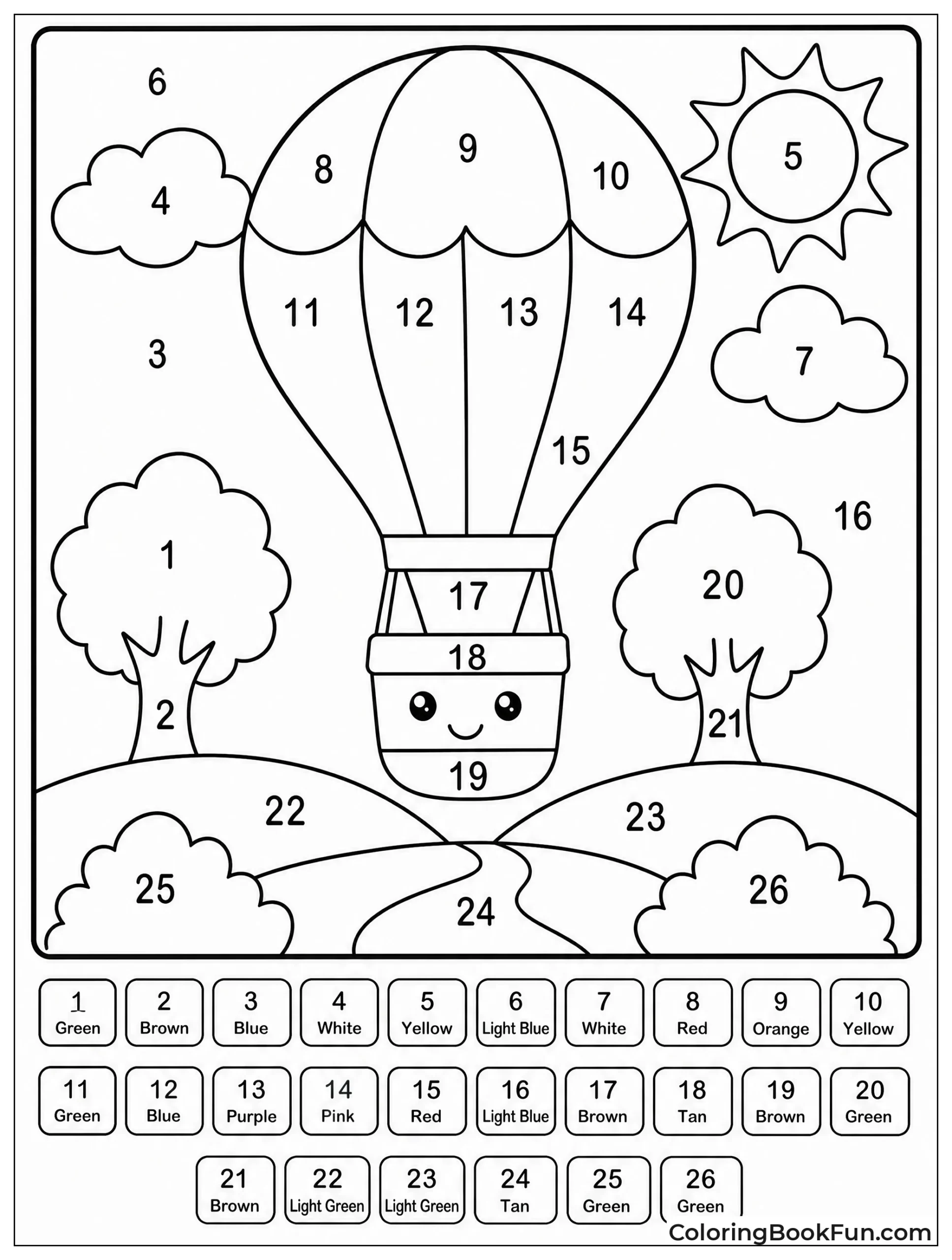 Detailed Picture by Number Colors