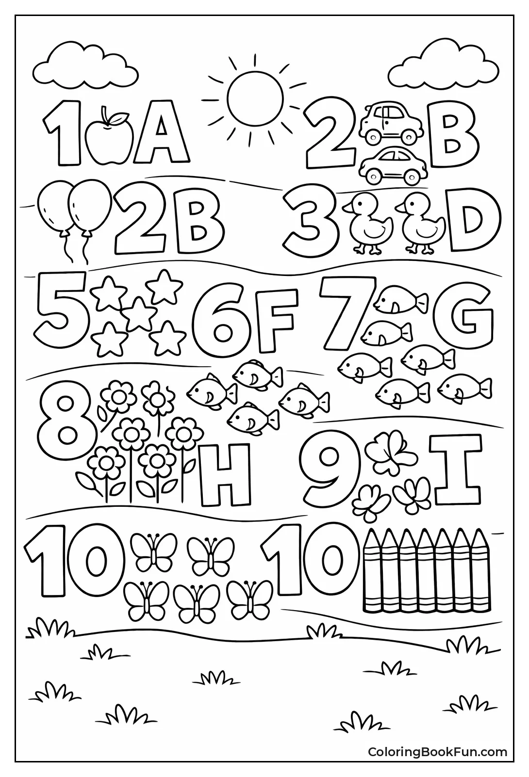 Numbers Grouped with Letters