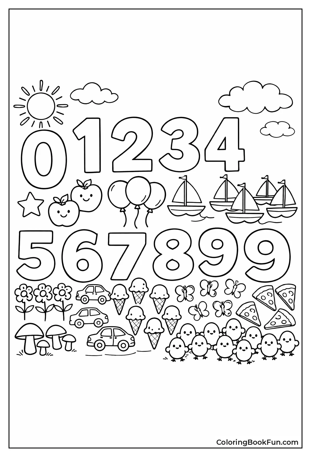 Giant Arabic Numerals Zero-Nine