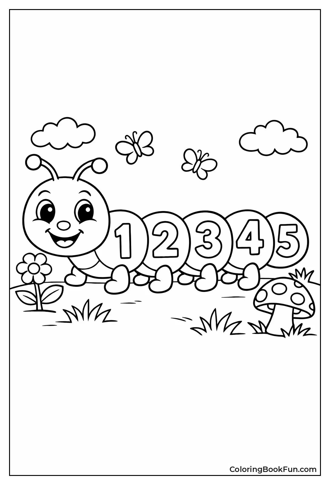 Caterpillar Body with Numbers