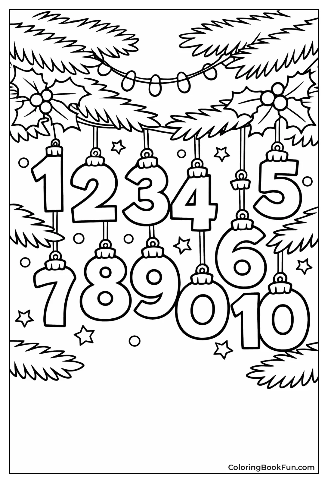 Christmas Tree Ornament Numbers