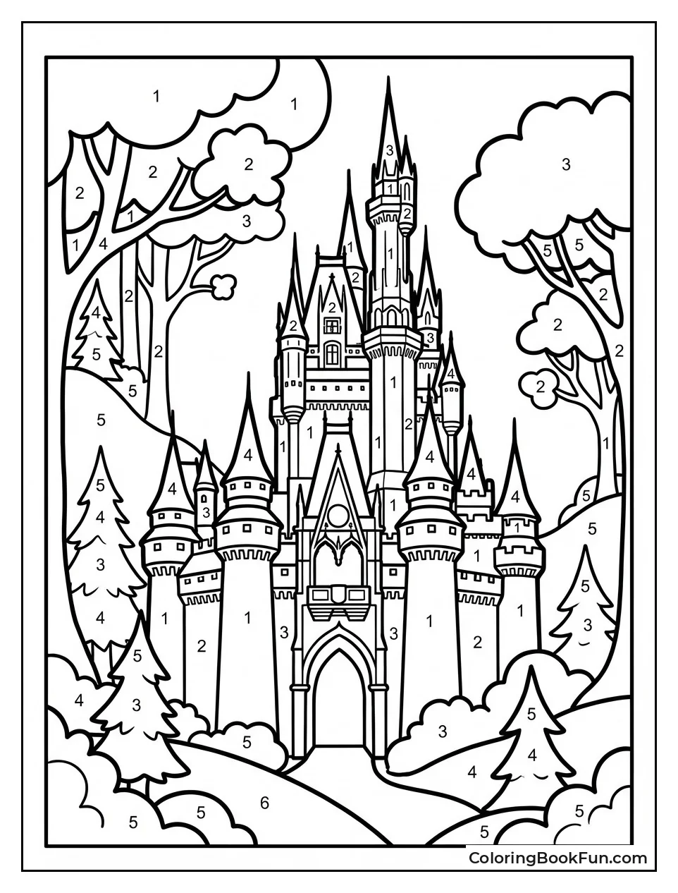 Disney Scenes with Number Codes