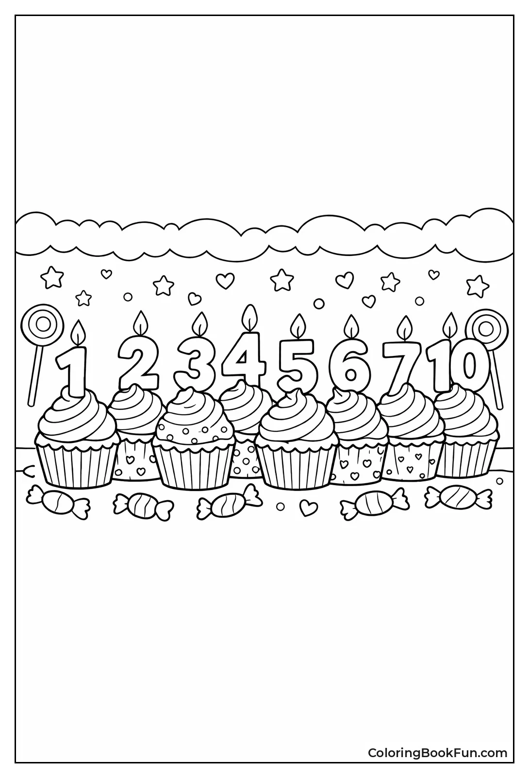Cupcakes with Number Candles