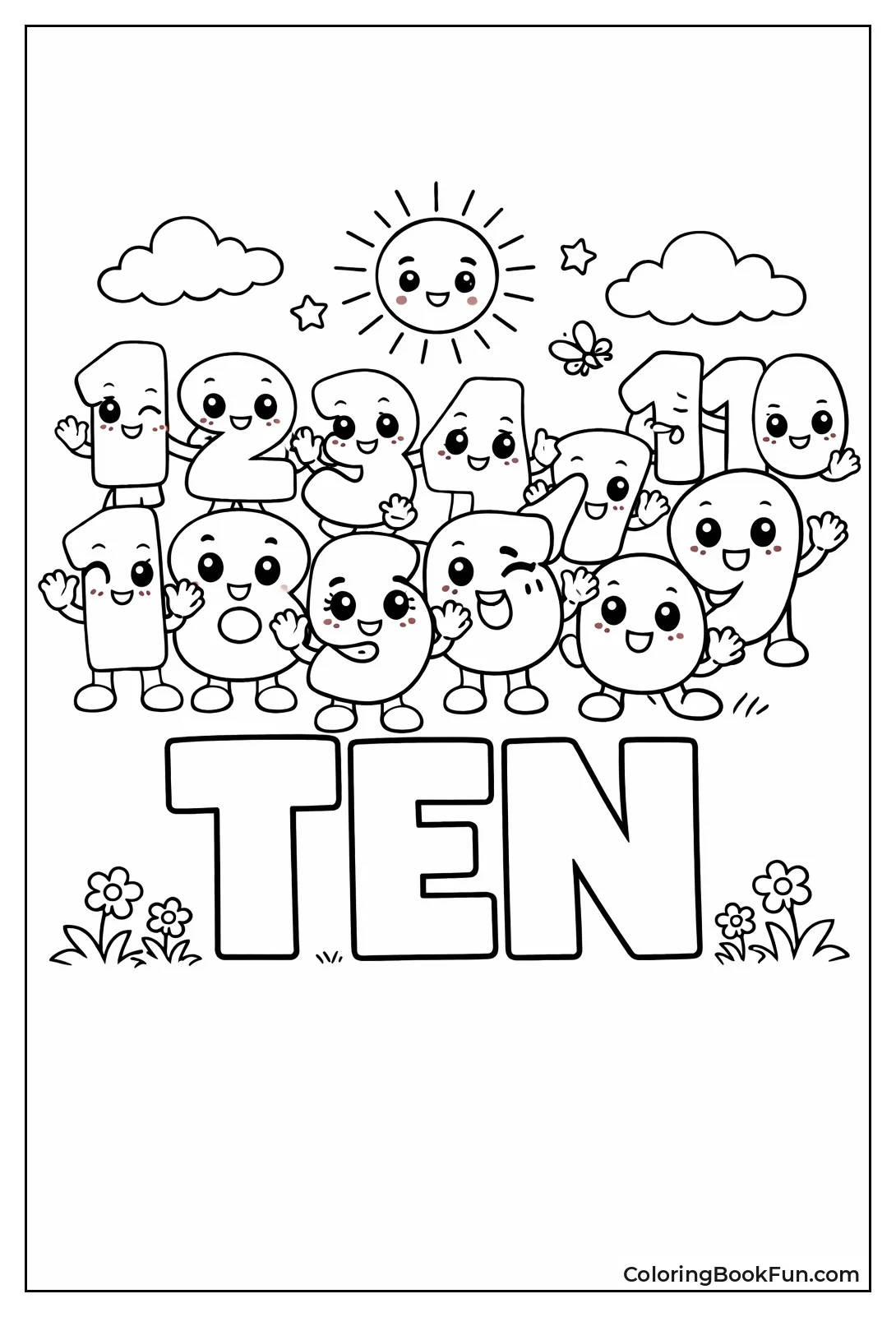 Kawaii Numbers with Big Eyes