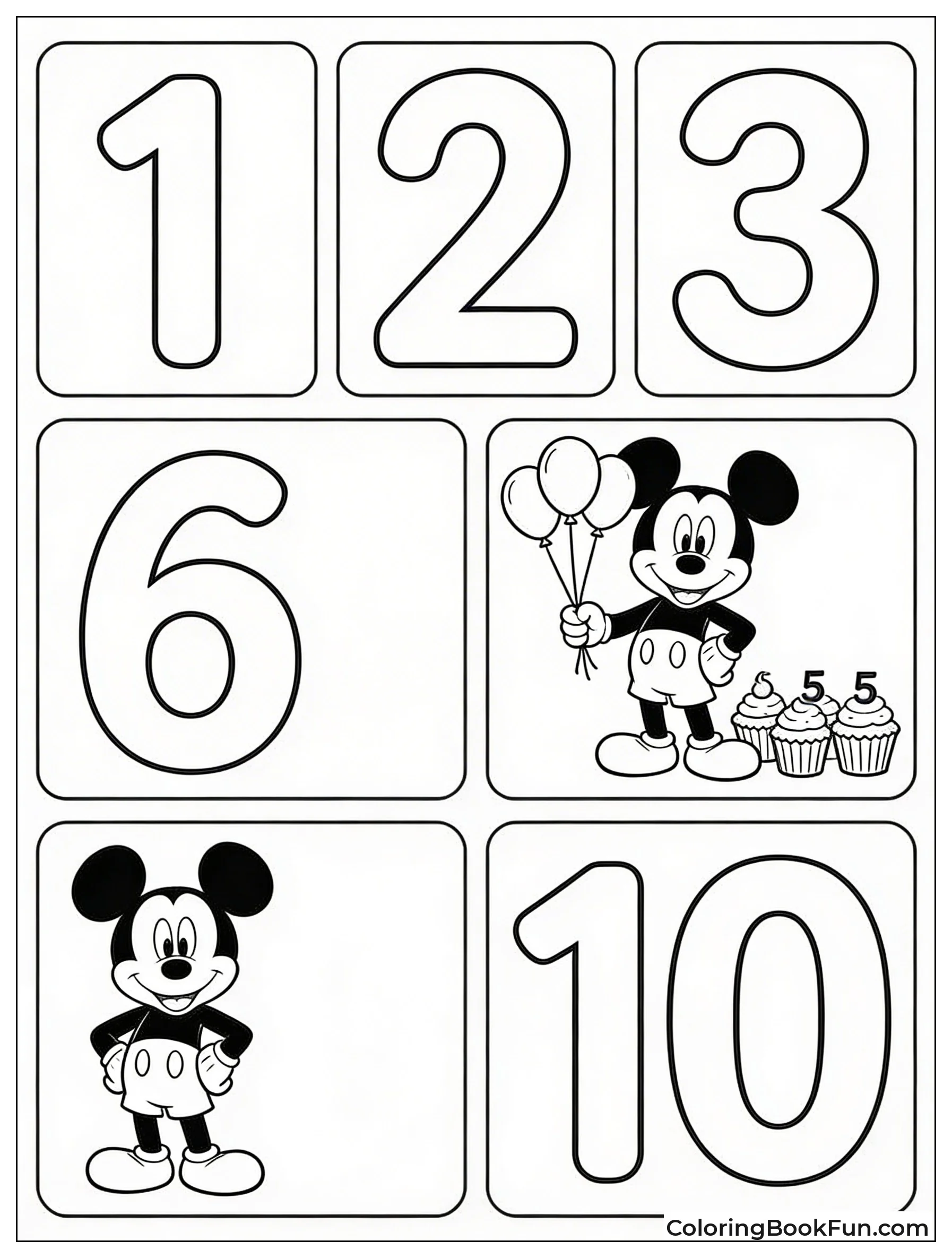Mickey Mouse Counts Big Numbers