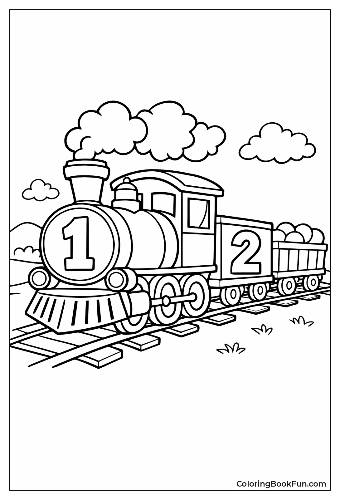 Train Engine with Numbers