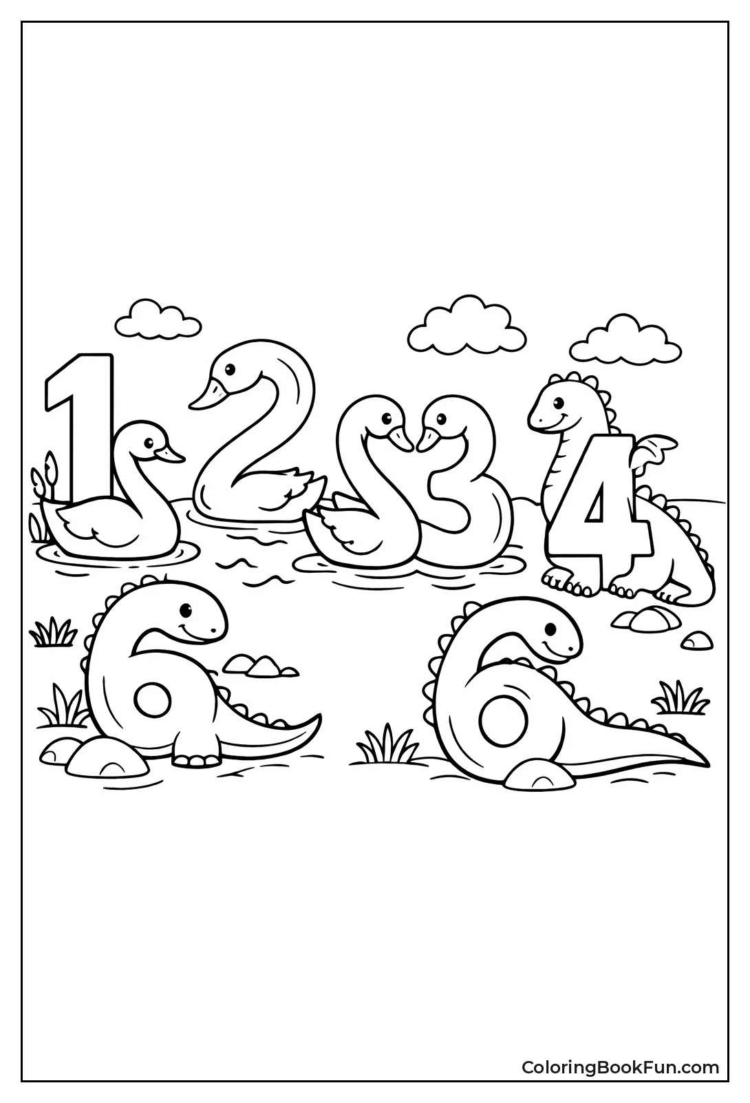 Swan Shaping into Number Two