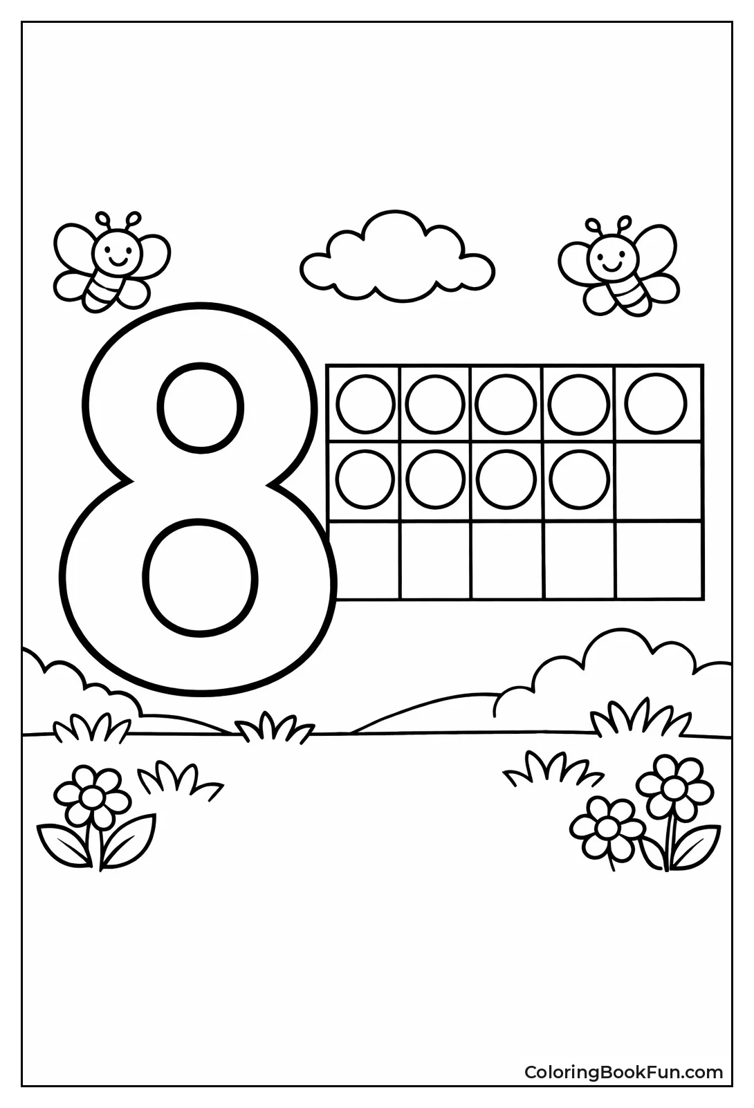 Ten-Frame with Filled Circles