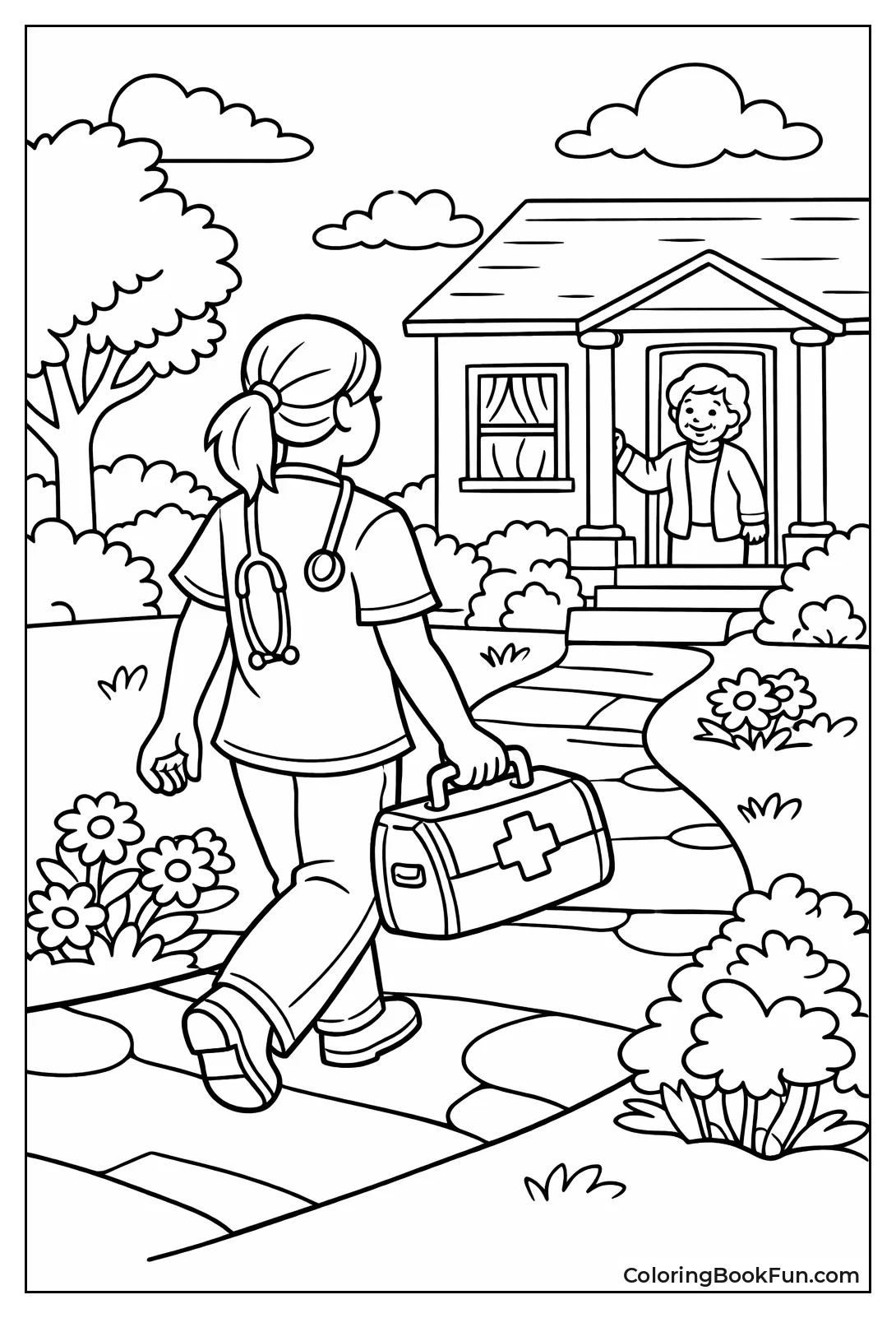 Nurse Visiting Home Patient