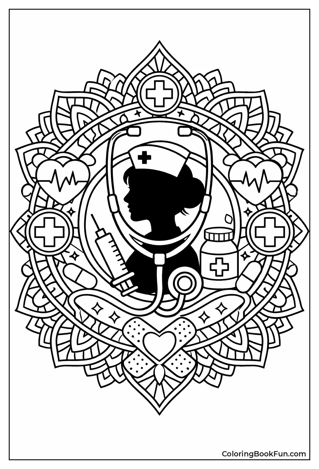 Symmetrical Nurse Mandala
