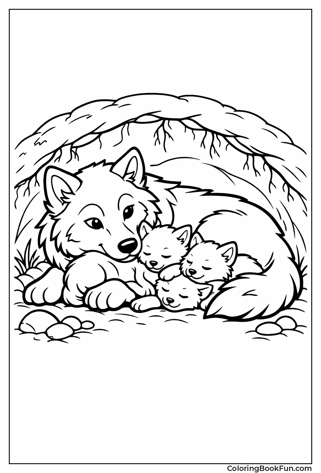 Mom Nursing Her Pups