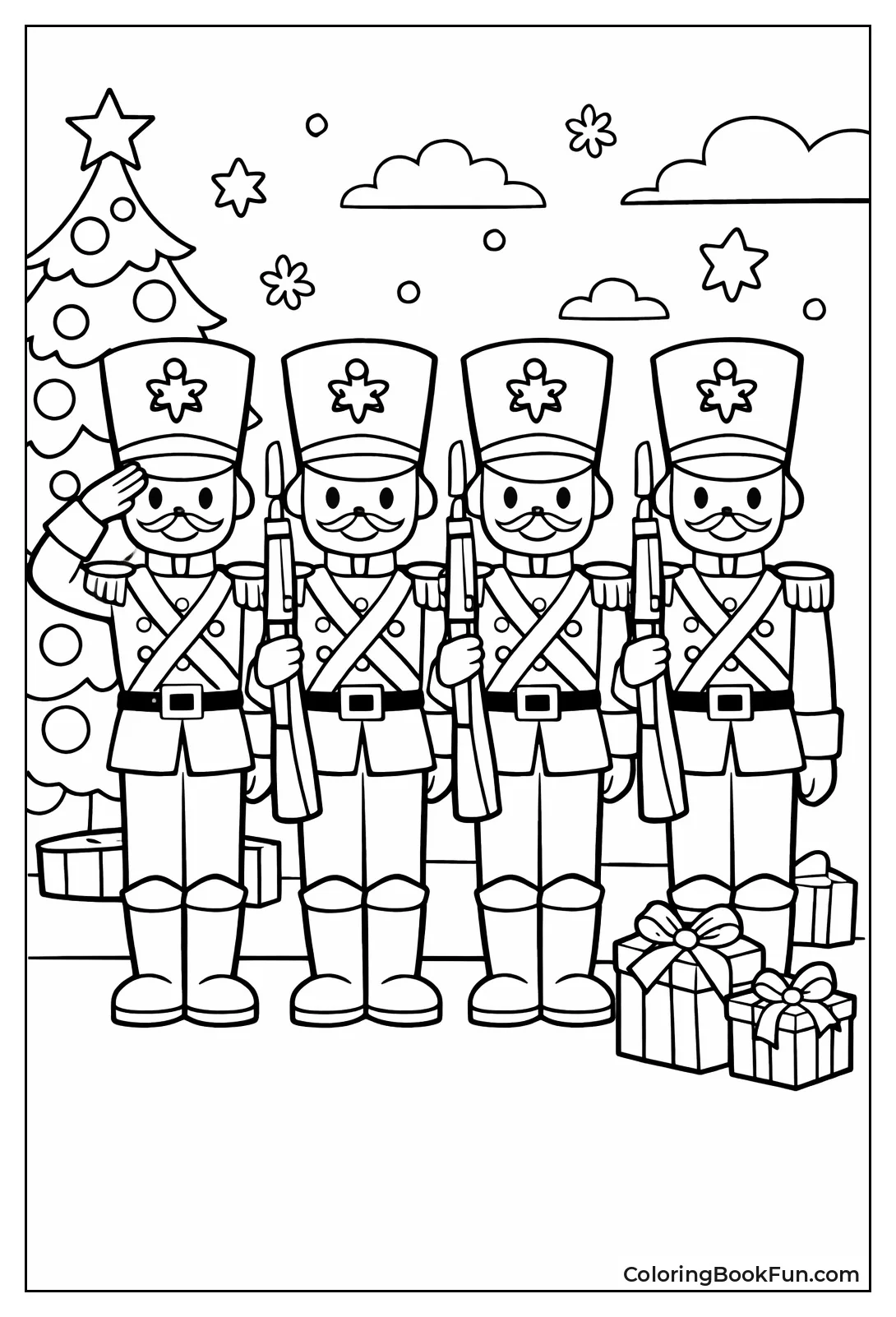 Nutcracker Soldiers Line Up