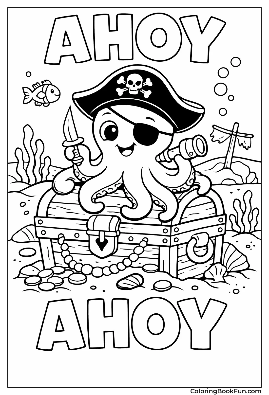 Octopus Pirate Captain