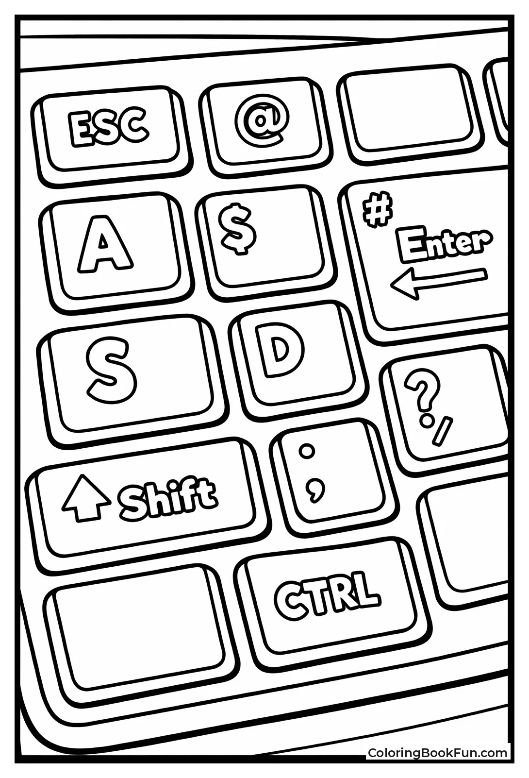 Close-Up Keyboard Keys