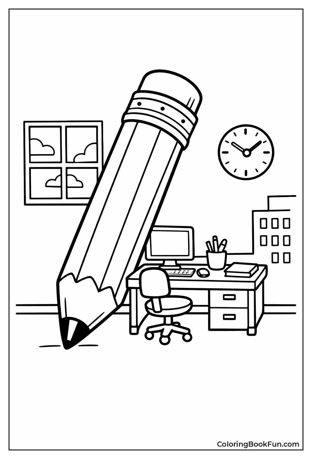 Giant Pencil Tiny Desk