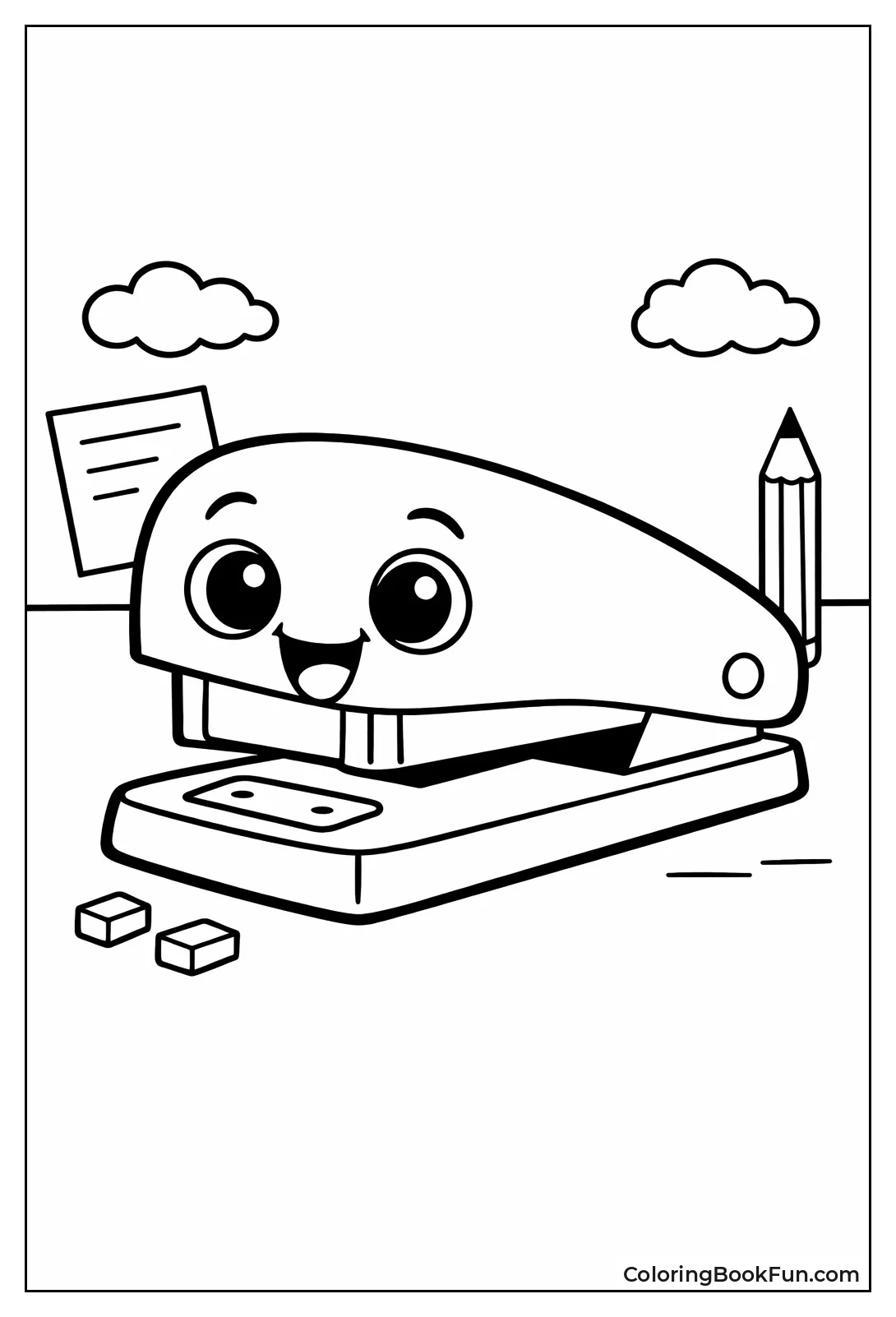 Cute Smiling Little Stapler