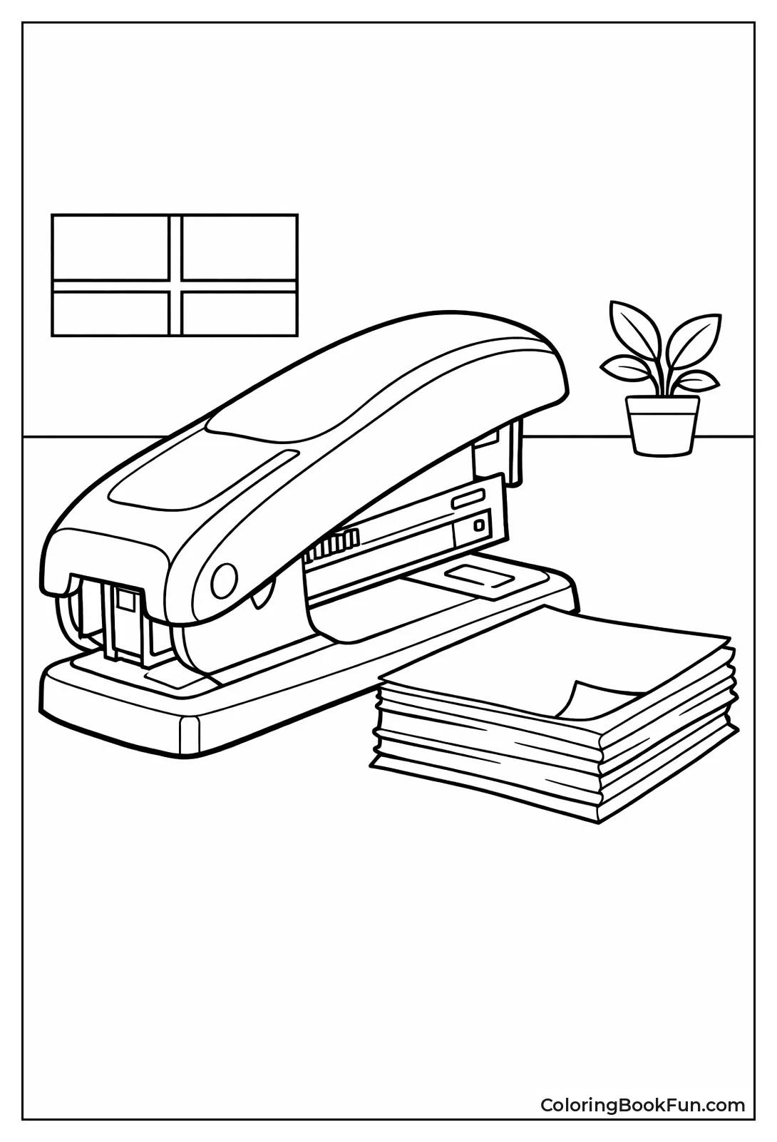 Detailed Stapler and Papers
